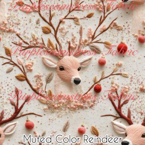 Muted Color Reindeer - Fabric
