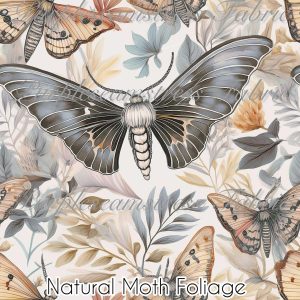 Natural Moth Foliage - Fabric