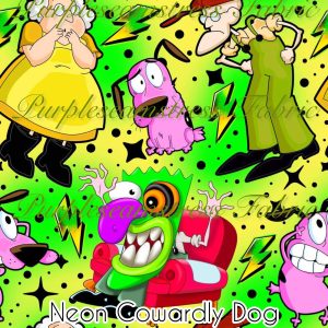 Neon Cowardly Dog - Fabric