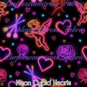 Neon Cupid Hearts - Fabric