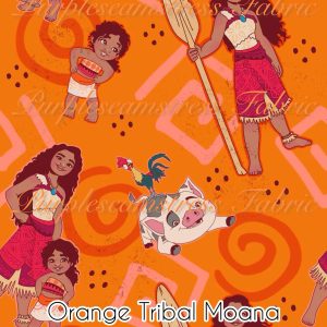 Orange Tribal Moana - Fabric