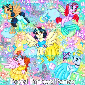 Pastel Princess Ponies - Fabric