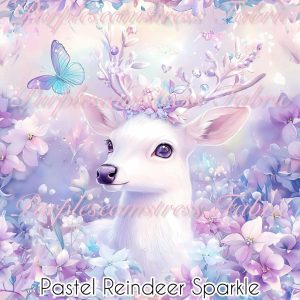 Pastel Reindeer Sparkle - Fabric