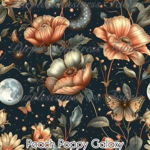 Peach Poppy Galaxy - Fabric