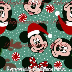 Peppermint Christmas Mice - Fabric