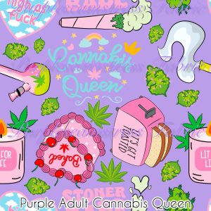 Purple Adult Cannabis Queen - Fabric