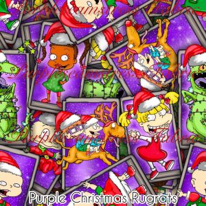 Purple Christmas Rugrats - Fabric