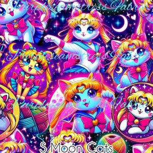 S Moon Cats - Fabric