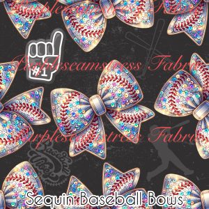 Sequin Baseball Bows