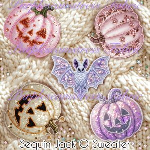 Sequin Jack O Sweater - Fabric