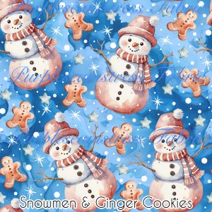 Snowmen & Ginger Cookies - Fabric
