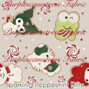 Sparkling Peppermint Kitty - Fabric