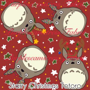 Starry Christmas Totoro - Fabric