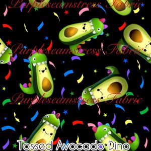 Tossed Avocado Dino - Fabric