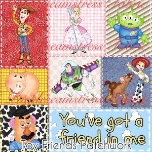 Toy Friends Patchwork - Fabric