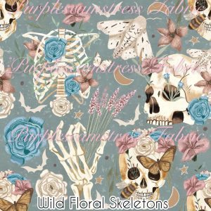 Wild Floral Skeletons - Fabric