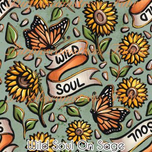 Wild Soul on Sage - Fabric