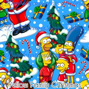 Yellow Family Christmas - Fabric