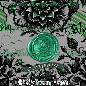 HP Slytherin Floral - Fabric