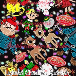 Lighted Christmas Rudolph - Fabric