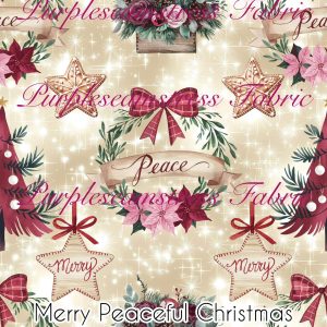 Merry Peaceful Christmas - Fabric