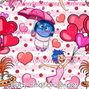 Vday Emotion Stripes - Fabric