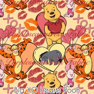 Big XO Hearts Pooh - Fabric