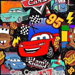Cars Comic on Black