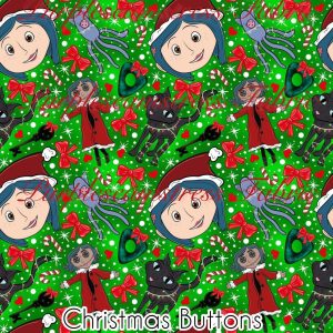 Christmas Buttons - Fabric