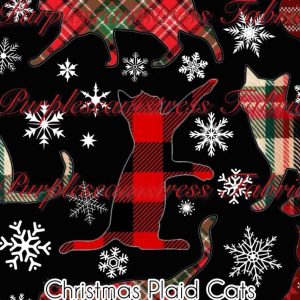 Christmas Plaid Cats