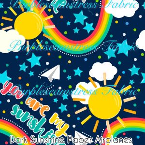 Dark Sunshine Paper Airplane - Fabric