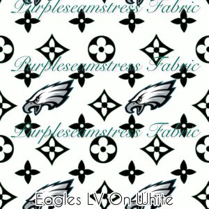 Eagles LV on White - Fabric