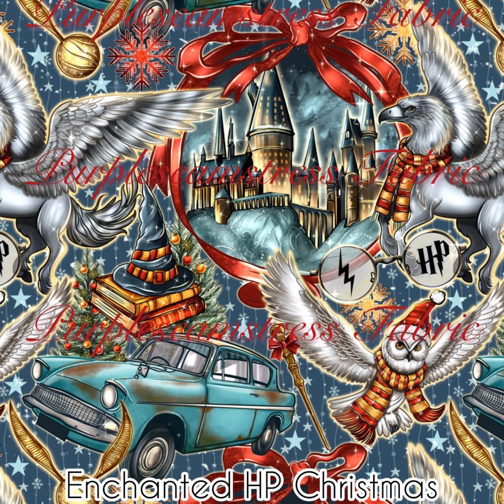 Enchanted HP Christmas Purpleseamstress Fabric