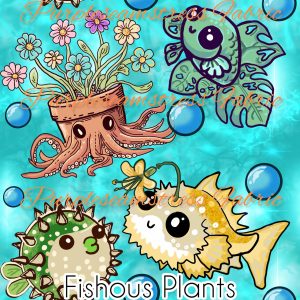 Fishous Plants - Fabric