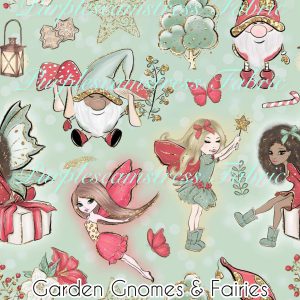 Garden Gnomes & Fairies - Fabric