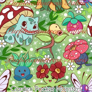 Garden Pocket Monsters - Fabric