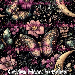 Golden Moon Butterflies - Fabric