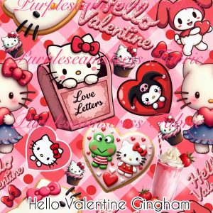 Hello Valentine Gingham - Fabric