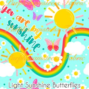 Light Sunshine Butterflies - Fabric