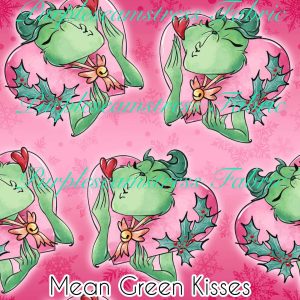 Mean Green Kisses - Fabric