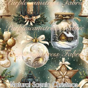 Natural Scenic Christmas - Fabric