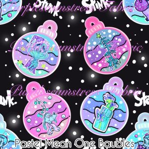 Pastel Mean One Baubles - Fabric