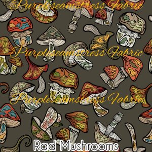 Rad Mushrooms - Fabric