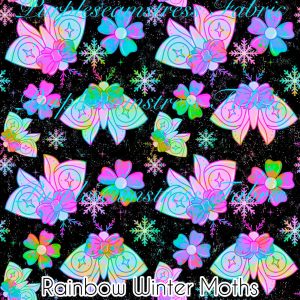 Rainbow Winter Moths - Fabric