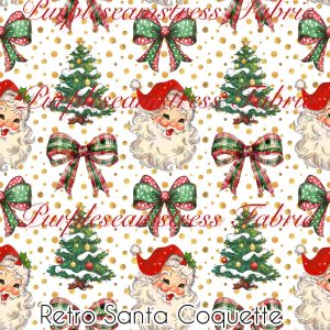 Retro Santa Coquette - Fabric