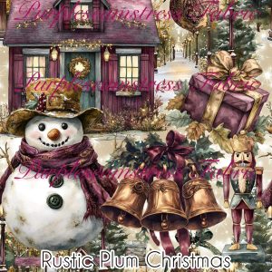 Rustic Plum Christmas - Fabric
