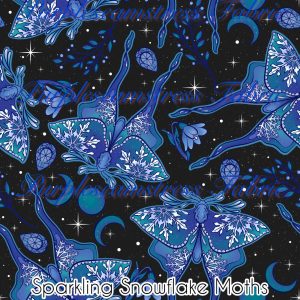 Sparkling Snowflake Moths - Fabric