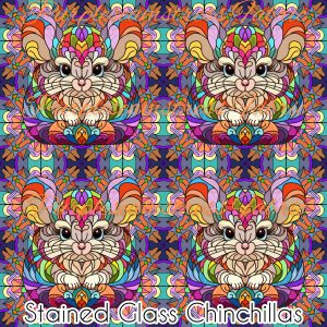Stain Glass Chinchillas - Fabric