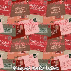 Stamped Santa Letters - Fabric