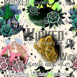 Twinkling Wicked Tattoos - Fabric